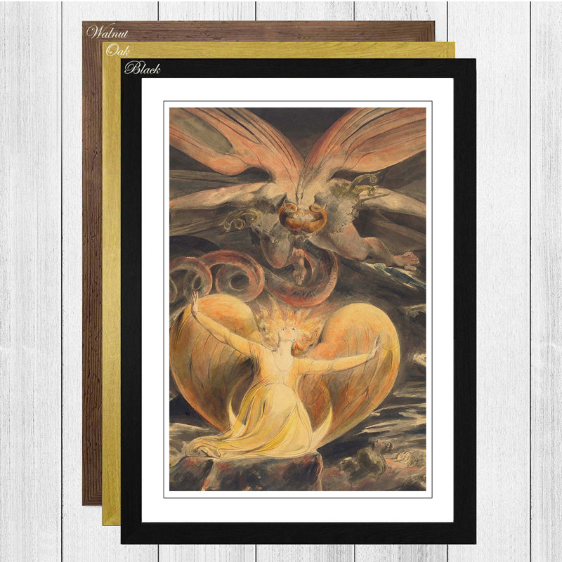 Big Box Art The Great Red Dragon By William Blake Framed Painting Print The Great Red Dragon By William Blake Framed Painting Print
